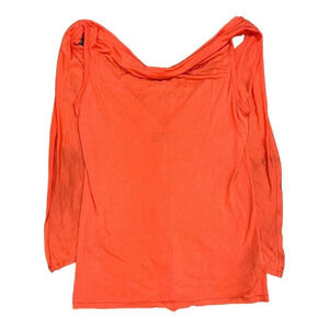 Robe Di Kappa Orange Open Back Cape Sleeve Top S